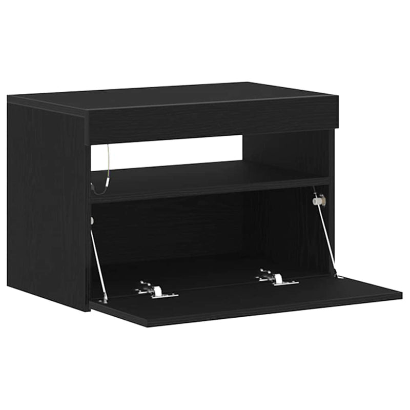 vidaXL Éjjeliszekrény Musta tammi 60 x 35 x 40 cm Faanyag