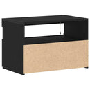vidaXL Éjjeliszekrény Fekete tölgy 60 x 35 x 40 cm Faanyag