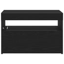 vidaXL Éjjeliszekrény Fekete tölgy 60 x 35 x 40 cm Faanyag