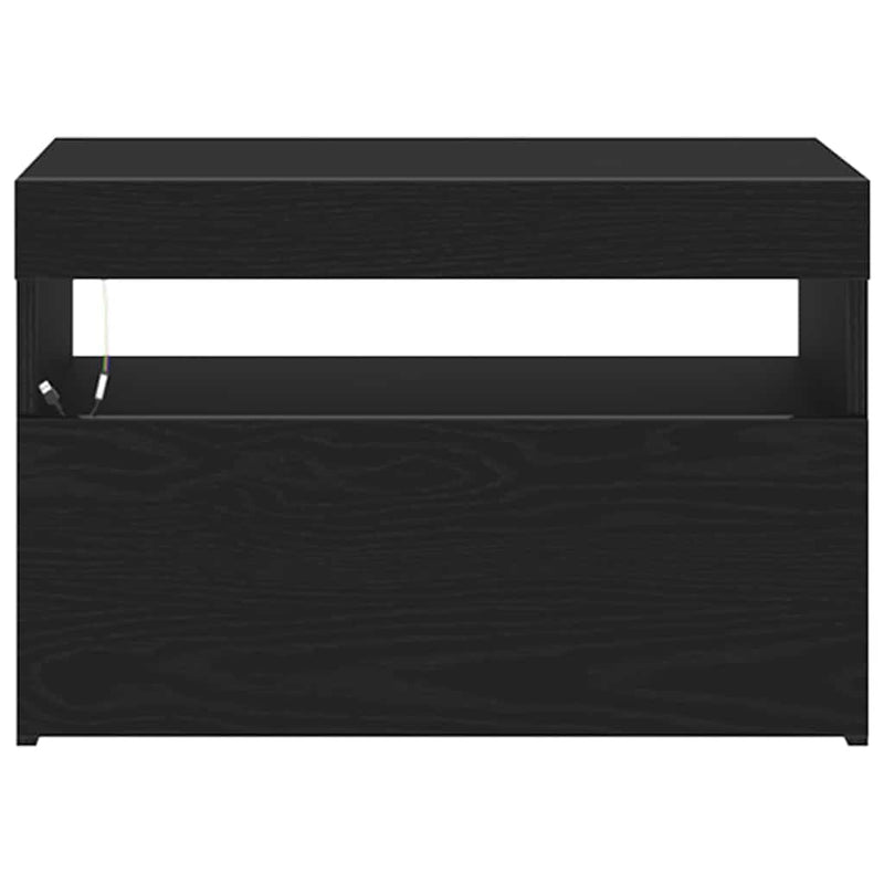 vidaXL Éjjeliszekrény Musta tammi 60 x 35 x 40 cm Faanyag