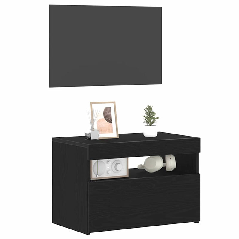 vidaXL Éjjeliszekrény Musta tammi 60 x 35 x 40 cm Faanyag