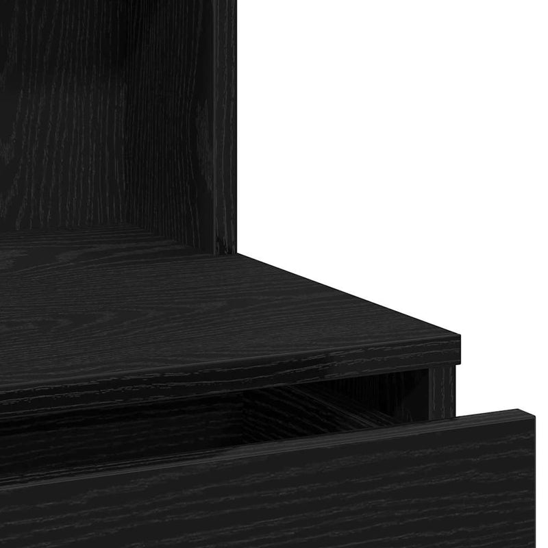 vidaXL Sminkasztal Készlet 2 pcs Musta tammi 74.5 x 40 x 141 cm