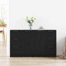 vidaXL Széf fiókkal Fekete tölgy 120 x 30 x 70 cm Faanyag