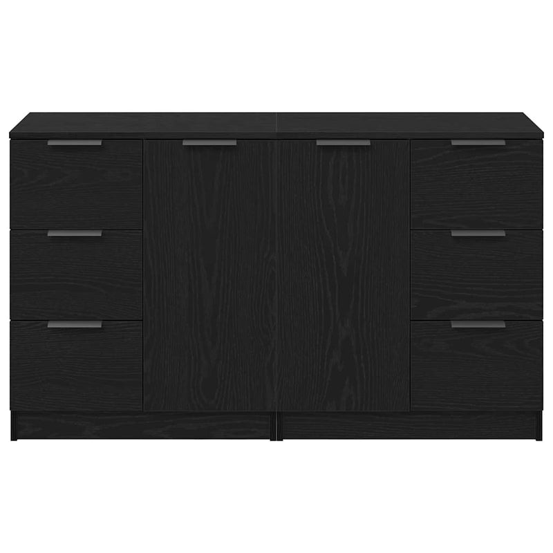 vidaXL Tálalószekrény fiókkal Fekete tölgy 180 x 30 x 70 cm Faanyag
