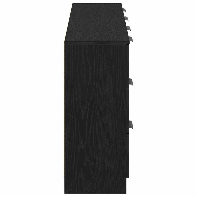 vidaXL Tálalószekrény fiókkal Fekete tölgy 180 x 30 x 70 cm Faanyag