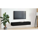 vidaXL Fali szekrény 2 pcs Fekete tölgy 68 x 30 x 20 cm Faanyag