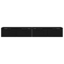 vidaXL Fali szekrény 2 pcs Fekete tölgy 68 x 30 x 20 cm Faanyag