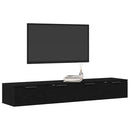 vidaXL Fali szekrény 2 pcs Fekete tölgy 68 x 30 x 20 cm Faanyag