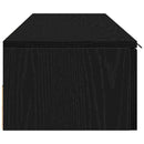 vidaXL Fali szekrény 2 pcs Fekete tölgy 68 x 30 x 20 cm Faanyag