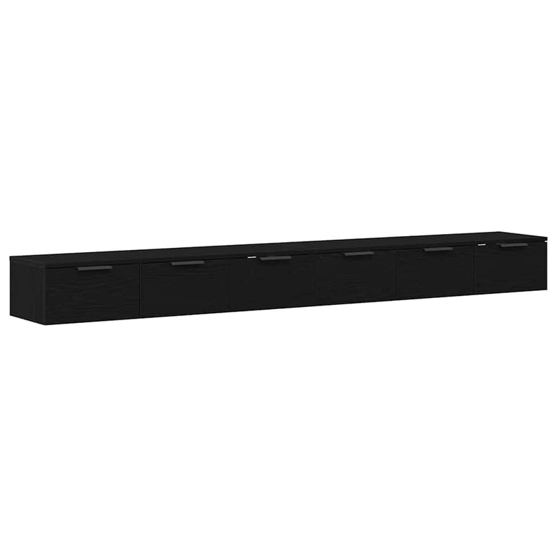 vidaXL Fali Szekrény 2 pcs Musta tammi 102 x 30 x 20 cm Faanyag