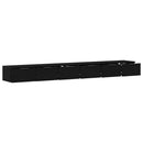 vidaXL Fali szekrény 2 pcs Fekete tölgy 102 x 30 x 20 cm Faanyag