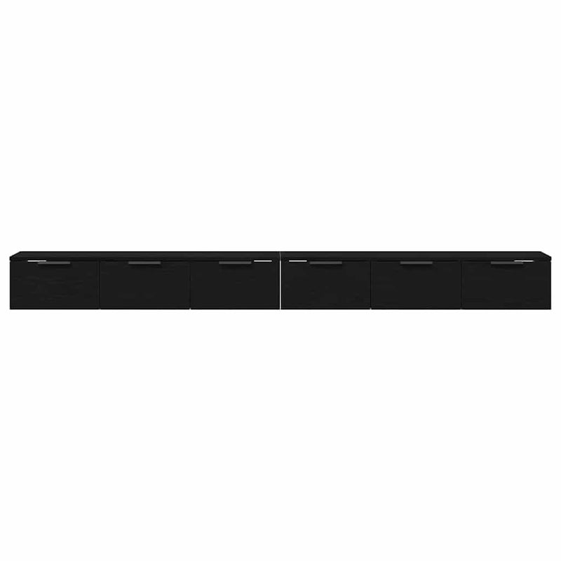 vidaXL Fali Szekrény 2 pcs Musta tammi 102 x 30 x 20 cm Faanyag
