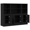 vidaXL Magasfiú Fekete tölgy 132 x 35,5 x 103,5 cm Faanyag