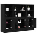 vidaXL Magasfiú Fekete tölgy 132 x 35,5 x 103,5 cm Faanyag