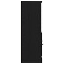 vidaXL Magasfiú Fekete tölgy 132 x 35,5 x 103,5 cm Faanyag