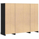 vidaXL Magasfiók fiókkal Fekete tölgy 132 x 35,5 x 103,5 cm Faanyag