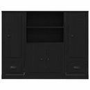 vidaXL Magasfiók fiókkal Fekete tölgy 132 x 35,5 x 103,5 cm Faanyag