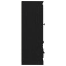 vidaXL Magasfiók fiókkal Fekete tölgy 132 x 35,5 x 103,5 cm Faanyag