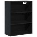 vidaXL Magasfiú 2 pcs Fekete tölgy 69,5 x 34 x 180 cm Faanyag