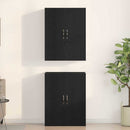 vidaXL Fali szekrény 2 pcs Fekete tölgy 69,5 x 34 x 90 cm Faanyag