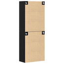 vidaXL Fali szekrény 2 pcs Fekete tölgy 69,5 x 34 x 90 cm Faanyag