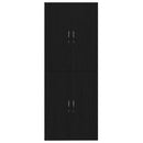 vidaXL Fali szekrény 2 pcs Fekete tölgy 69,5 x 34 x 90 cm Faanyag