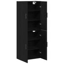 vidaXL Fali szekrény 2 pcs Fekete tölgy 69,5 x 34 x 90 cm Faanyag