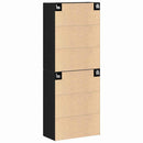 vidaXL Fali szekrény 2 pcs Fekete tölgy 69,5 x 34 x 90 cm Faanyag