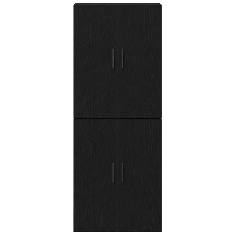 vidaXL Fali szekrény 2 pcs Fekete tölgy 69,5 x 34 x 90 cm Faanyag