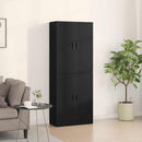 vidaXL Fali szekrény 2 pcs Fekete tölgy 69,5 x 34 x 90 cm Faanyag