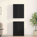 vidaXL Fali szekrény 2 pcs Fekete tölgy 69,5 x 34 x 90 cm Faanyag