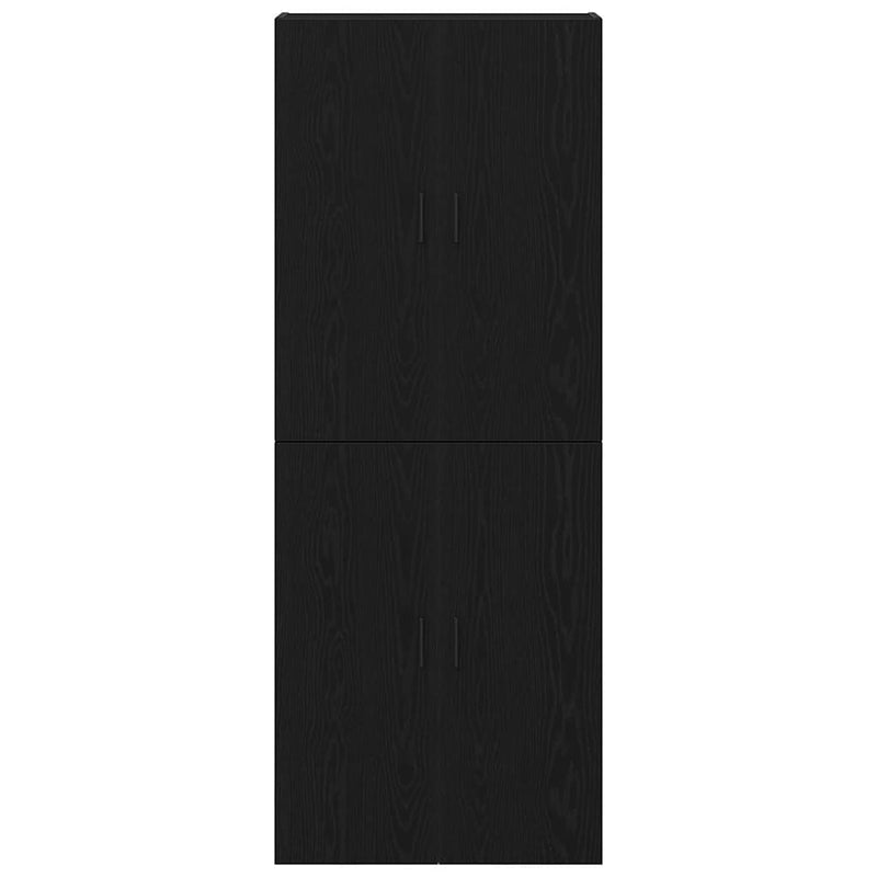 vidaXL Fali szekrény 2 pcs Fekete tölgy 69,5 x 34 x 90 cm Faanyag