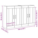 vidaXL Fali szekrény 2 pcs Öreg fa 69,5 x 34 x 90 cm Faanyag