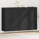 vidaXL Fali szekrény 2 pcs Fekete tölgy 69,5 x 34 x 90 cm Faanyag
