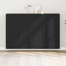 vidaXL Fali szekrény 2 pcs Fekete tölgy 69,5 x 34 x 90 cm Faanyag