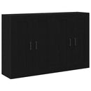 vidaXL Fali szekrény 2 pcs Fekete tölgy 69,5 x 34 x 90 cm Faanyag