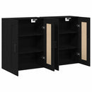 vidaXL Fali szekrény 2 pcs Fekete tölgy 69,5 x 34 x 90 cm Faanyag