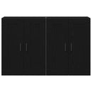 vidaXL Fali szekrény 2 pcs Fekete tölgy 69,5 x 34 x 90 cm Faanyag