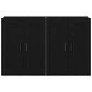 vidaXL Fali szekrény 2 pcs Fekete tölgy 69,5 x 34 x 90 cm Faanyag