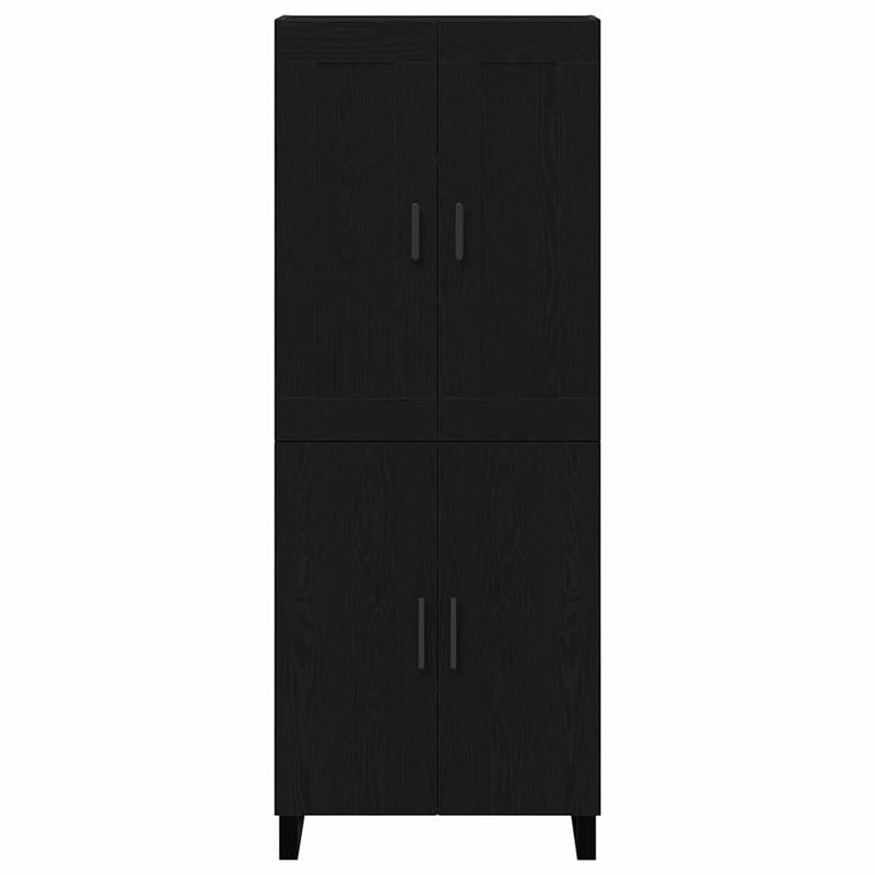 vidaXL Magasfiú Fekete tölgy 69,5 x 34 x 180 cm Faanyag