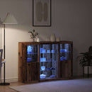 vidaXL Széf LED -es lámpákkal Régi fa 142,5 x 37 x 100 cm Faanyag