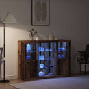 vidaXL LED tálaló Öreg fa 142,5 x 37 x 100 cm Faanyag