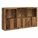 vidaXL LED tálaló Öreg fa 181,5 x 37 x 100 cm Faanyag