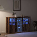 vidaXL Széf LED -es lámpákkal Régi fa 162 x 37 x 100 cm Faanyag