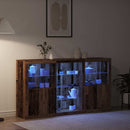 vidaXL LED tálaló Öreg fa 181,5 x 37 x 100 cm Faanyag