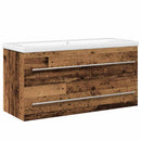 vidaXL Fürdőszobai mosdószekrény 2 pcs Öreg fa 100 x 38,5 x 48 cm
