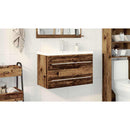 vidaXL Fürdőszobai mosdószekrény 2 pcs Öreg fa 80 x 38,5 x 48 cm