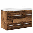 vidaXL Fürdőszobai mosdószekrény 2 pcs Öreg fa 80 x 38,5 x 48 cm