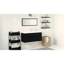 vidaXL Fürdőszobai mosdószekrény Fekete tölgy 100 x 39 x 62 cm Faanyag