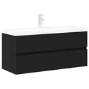 vidaXL Fürdőszobai mosdószekrény Fekete tölgy 90 x 39 x 62 cm Faanyag
